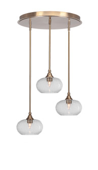 Empire Three Light Pendalier in New Age Brass (200|2183-NAB-204)