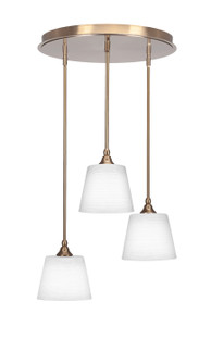 Empire Three Light Pendalier in New Age Brass (200|2183-NAB-4081)