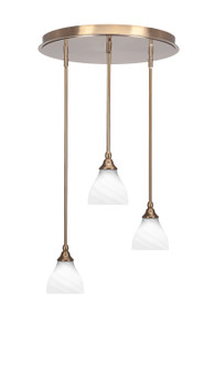 Empire Three Light Pendalier in New Age Brass (200|2183-NAB-4761)