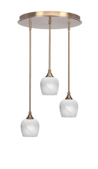 Empire Three Light Pendalier in New Age Brass (200|2183-NAB-4811)