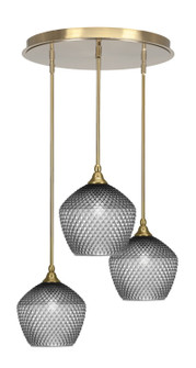 Empire Three Light Pendalier in New Age Brass (200|2183-NAB-4922)