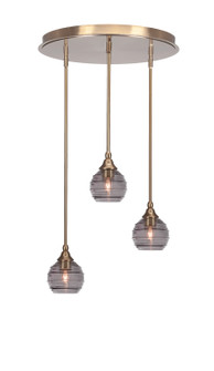 Empire Three Light Pendalier in New Age Brass (200|2183-NAB-5112)