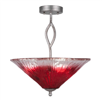 Revo Three Light Semi-Flush Mount in Aged Silver (200|242-AS-716)