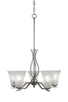 Revo Five Light Chandelier in Aged Silver (200|245-AS-729)