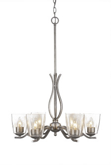 Revo Six Light Chandelier in Aged Silver (200|246-AS-461)