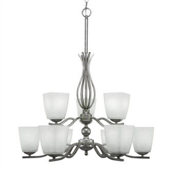 Revo Nine Light Chandelier in Aged Silver (200|249-AS-460)