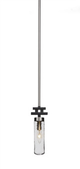 Salinda One Light Mini Pendant in Matte Black & Brushed Nickel (200|2501-MBBN-600)