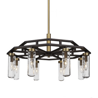 Salinda Eight Light Chandelier in Espresso & Brass (200|2508-ESBR-600)