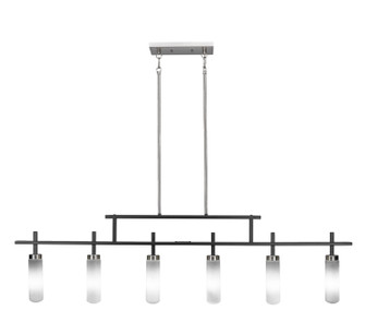 Salinda Six Light Bar in Matte Black & Brushed Nickel (200|2536-MBBN-601)