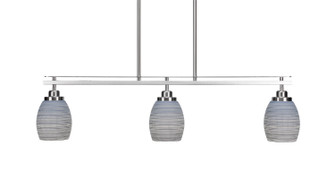 Odyssey Three Light Island Pendant in Brushed Nickel (200|2636-BN-4022)