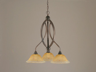 Bow Three Light Chandelier in Black Copper (200|263-BC-730)