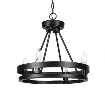 Belmont Four Light Chandelier in Matte Black (200|2704-MB)