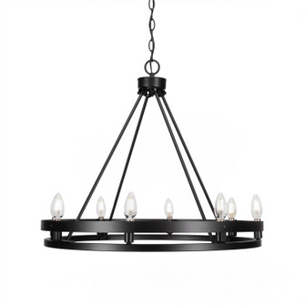 Belmont Eight Light Chandelier in Matte Black (200|2708-MB)