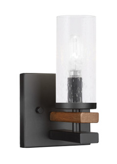Belmont One Light Wall Sconce in Matte Black & Wood Grain (200|2711-MBWG-800)
