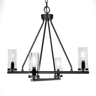Trinity Four Light Chandelier in Matte Black (200|2804-MB-800B)