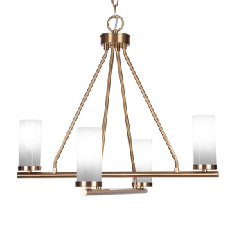 Trinity Four Light Chandelier in New Age Brass (200|2804-NAB-811B)