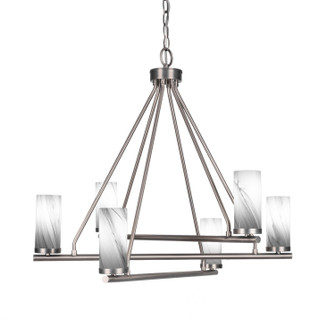Trinity Six Light Chandelier in Graphite (200|2806-GP-802B)