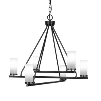 Trinity Six Light Chandelier in Matte Black (200|2806-MB-811B)