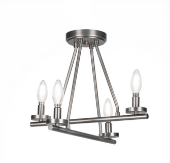 Trinity Four Light Semi-Flush Mount in Graphite (200|2807-GP)