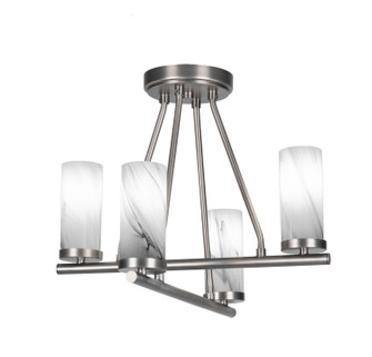 Trinity Four Light Semi-Flush Mount in Graphite (200|2807-GP-802B)