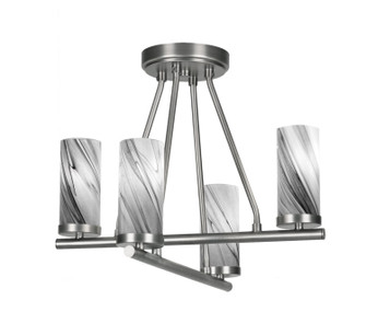 Trinity Four Light Semi-Flush Mount in Graphite (200|2807-GP-802B)