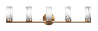 Trinity Five Light Bath Bar in New Age Brass (200|2815-NAB-802B)