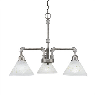 Vintage Three Light Chandelier in Aged Silver (200|283-AS-7145)