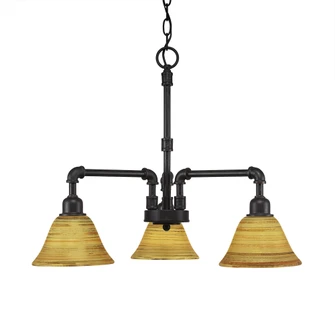 Vintage Three Light Chandelier in Dark Granite (200|283-DG-454)