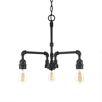 Vintage Three Light Chandelier in Dark Granite (200|283-DG-AT18)