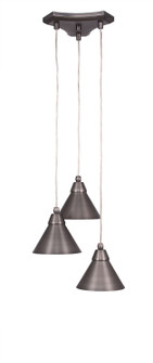 Europa Three Light Cluster Pendalier in Brushed Nickel (200|28-BN-421)