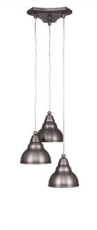 Europa Three Light Cluster Pendalier in Brushed Nickel (200|28-BN-427)