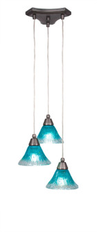 Europa Three Light Cluster Pendalier in Brushed Nickel (200|28-BN-458)