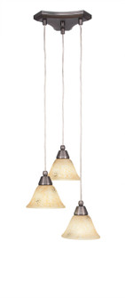 Europa Three Light Cluster Pendalier in Brushed Nickel (200|28-BN-508)