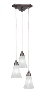 Europa Three Light Cluster Pendalier in Brushed Nickel (200|28-BN-729)