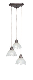 Europa Three Light Cluster Pendalier in Brushed Nickel (200|28-BN-755)