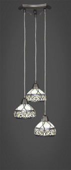 Europa Three Light Cluster Pendalier in Brushed Nickel (200|28-BN-9485)