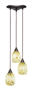 Europa Three Light Cluster Pendalier in Dark Granite (200|28-DG-406)