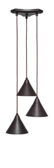 Europa Three Light Cluster Pendalier in Dark Granite (200|28-DG-421)