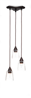 Europa Three Light Cluster Pendalier in Dark Granite (200|28-DG-461)