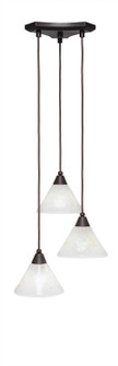 Europa Three Light Cluster Pendalier in Dark Granite (200|28-DG-7145)