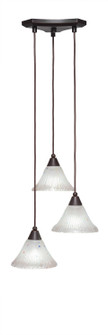 Europa Three Light Cluster Pendalier in Dark Granite (200|28-DG-751)