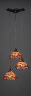 Europa Three Light Multi Light Mini Pendant in Dark Granite (200|28-DG-9465)