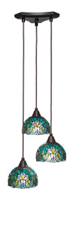 Europa Three Light Cluster Pendalier in Dark Granite (200|28-DG-9925)