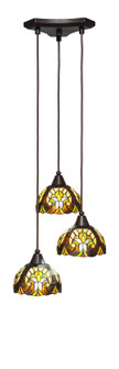 Europa Three Light Cluster Pendalier in Dark Granite (200|28-DG-9945)