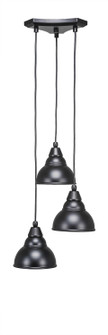 Europa Three Light Cluster Pendalier in Matte Black (200|28-MB-427)