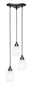 Europa Three Light Cluster Pendalier in Matte Black (200|28-MB-615)