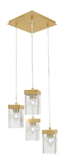 Nouvelle Four Light Pendalier in New Age Brass (200|3214-NAB-530)