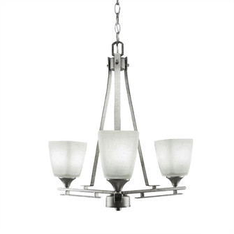 Uptowne Three Light Chandelier in Aged Silver (200|323-AS-460)