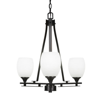 Uptowne Three Light Chandelier in Dark Granite (200|323-DG-615)