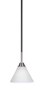 Paramount One Light Mini Pendant in Matte Black & Brushed Nickel (200|3401-MBBN-4051)